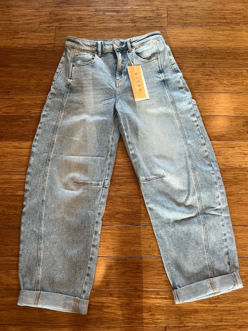 Risen Light Wash Barrel Jeans